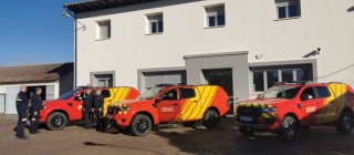 Nuevas pick-up de Ford para los bomberos de la Diputación de Huesca