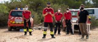 Los bomberos de Ibiza acreditados en el uso de drones