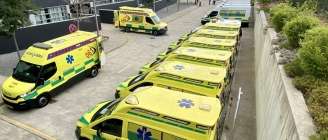 El INGESA, Tenorio y ASM han presentado la nueva flota de ambulancias de Ceuta