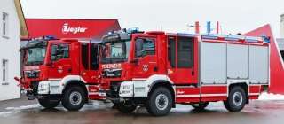 Ziegler entrega dos TLF 4000 al cuerpo de bomberos de Elsdorf