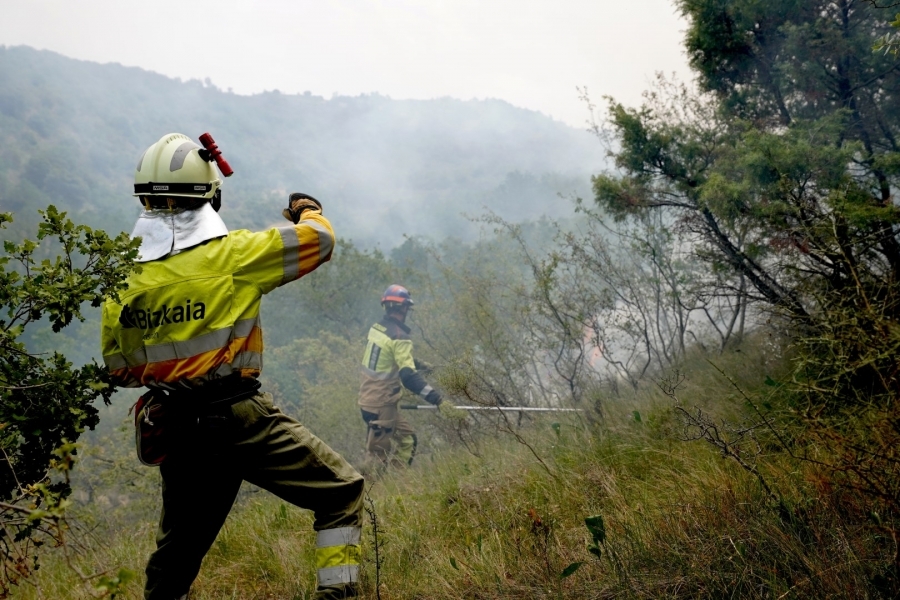 Bizkaia registra el menor número de incendios forestales en diez años