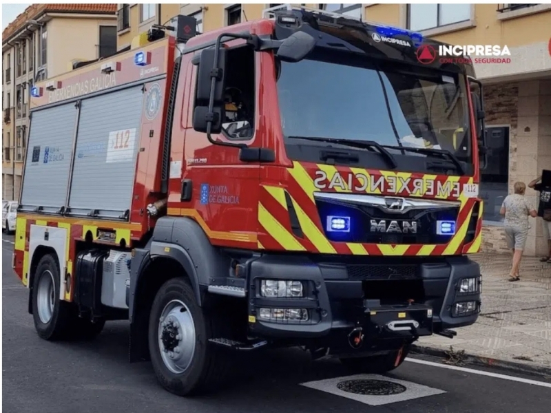Nueva bomba rural ligera de MAN para los bomberos de Ponteareas