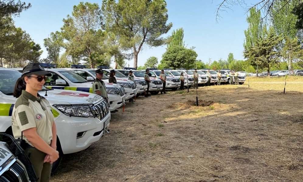 Los agentes forestales de la Comunidad de Madrid reciben 22 todoterrenos 