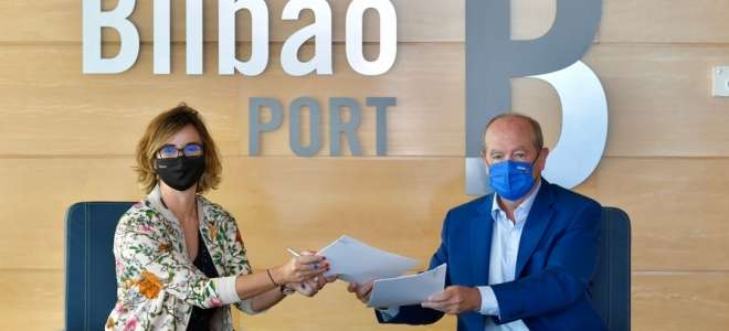 Renovación del convenio entre el puerto de Bilbao y bomberos de Bizkaia