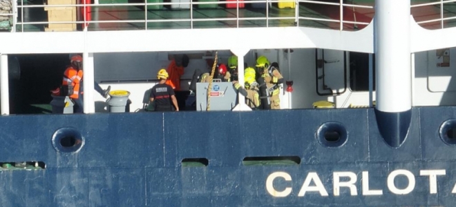 El SPEIS de Alicante culmina la Semana de Seguridad Marítima con el simulacro de incendio de un buque