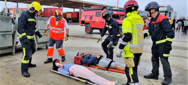 La UME realiza un simulacro de accidente ferroviario junto a organismos del Sistema Nacional de Protección Civil