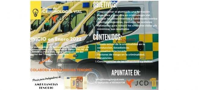 Curso Criminología Vial y reducción de accidentes en Ambulancias Tenorio