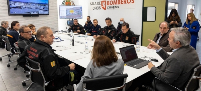 Los bomberos de Zaragoza estrenan una nueva Sala de Crisis 