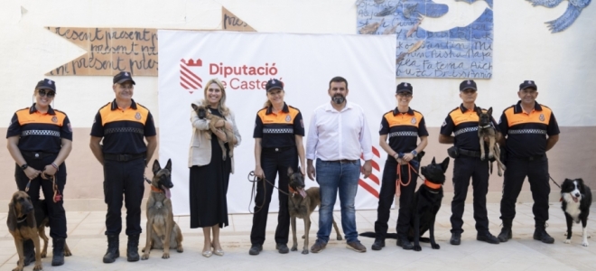 La Diputación de Castellón duplica el número de perros y guías de la Unidad Canina de Búsqueda y Rescate