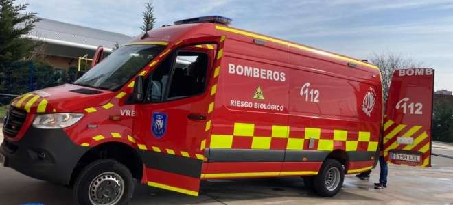 Flomeyca entrega un Vehículo de Riesgo Biológico a los bomberos de Fuenlabrada