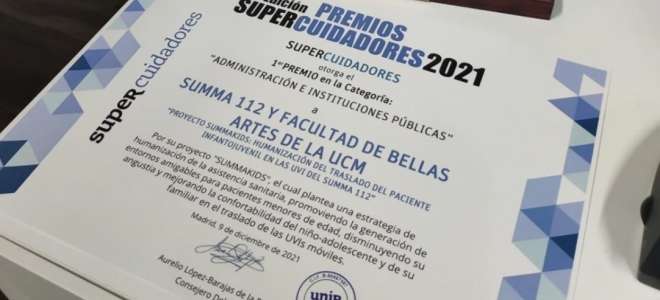Un proyecto de Humanización de SUMMA 112 gana el premio Supercuidadores