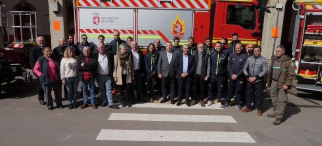 Presentado el nuevo servicio provincial de bomberos de Cistierna 