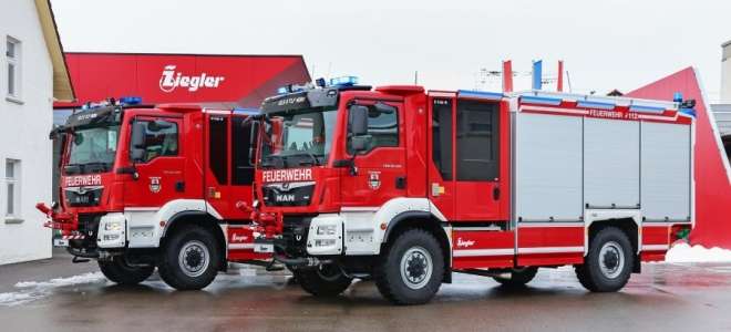 Ziegler entrega dos TLF 4000 al cuerpo de bomberos de Elsdorf